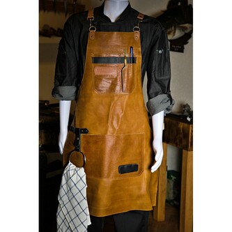 Kožená zástěra Dellinger Leather BBQ Vintage Soft - světle hnědá