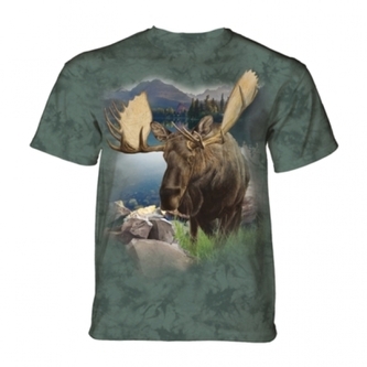 Tričko unisex The Mountain Monarch of The Forest Moose - zelené, L