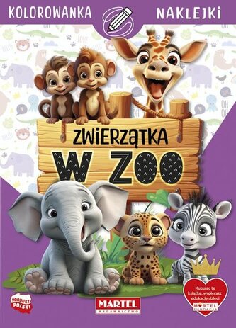 Zwierzątka w zoo z naklejkami Zwierzątka w zoo z naklejkami