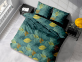 Prodloužené povlečení Satén 140x220, 70x90cm  Paloma green