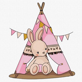 Malowanie po numerach - Baby Rabbit in the... Kids