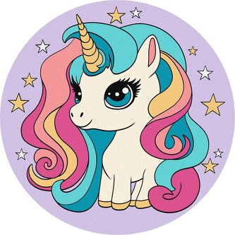 Malowanie po numerach - Niezrównany jednorożec19cm Malowanie po numerach - Niezrównany jednorożec19cm