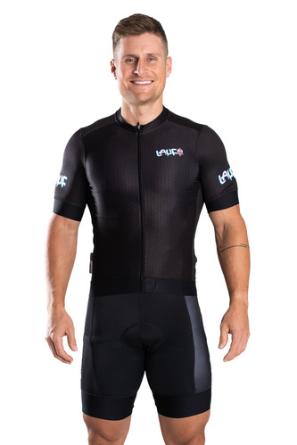 LAUF cyklistický set, dres a kraťasy, černý