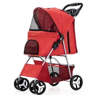 Buggy 3v1 Kočárek skládací pro psy 45 x 100 x 80 cm  Černá