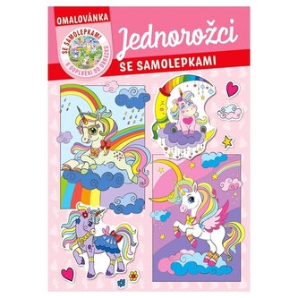 Omalovánka se samolepkami Jednorožci
