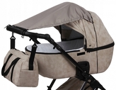 Sluneční clona na kočárek s UV filtrem, 72 cm, khaki