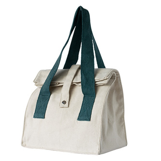 Taška na obědy Pebbly, NBA208, přenosná, organická bavlna, 13,5 L, 2 ucha, opakované použitelná, zapínání na patentku, odnímatelné dno