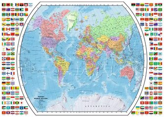 RAVENSBURGER Puzzle Politická mapa světa 1000 dílků