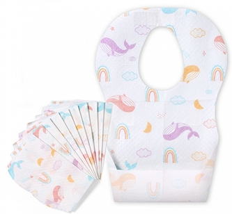 Jednorázové dětské  bryndáčky pro děti - 10 ks Jednorázové dětské  bryndáčky pro děti - 10 ks