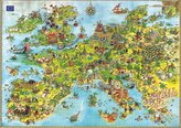 HEYE Puzzle Draci - Mapa Evropy 4000 dílků