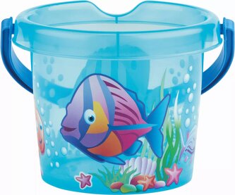 Androni Kyblík rybičky průhledný - průměr 13 cm, modrý Androni Kyblík rybičky průhledný - průměr 13 cm, modrý