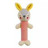 Petit Collage Chrastítko pískací zajíček růžový