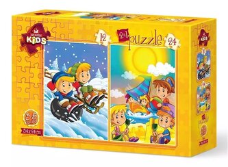 ART PUZZLE Puzzle Léto a Zima 12+24 dílků