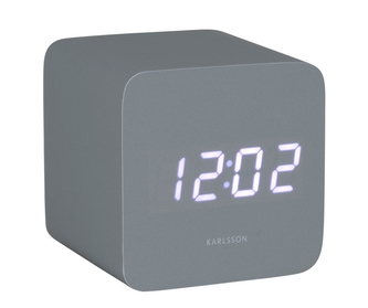 Designové LED hodiny s budíkem 5982GY Karlsson 7cm