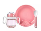 Dětská jídelní sada Mio 3-dílná Deep Pink