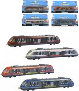 Vlaková souprava Metro kovová 17cm volný chod 4 druhy v krabičce - 1 KS