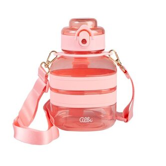 Láhev Albi růžová tritanová s popruhem 780 ml