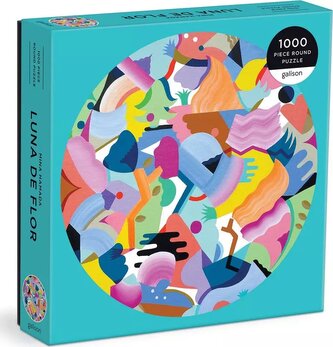 GALISON Kulaté puzzle Mina Hamada: Květinový měsíc 1000 dílků