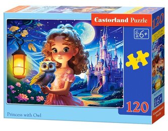 Puzzle 120 Princess with Owl CASTOR Puzzle 120 Princess with Owl CASTOR