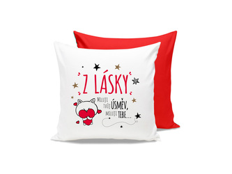 Nekupto Polštář s potiskem Z lásky Nekupto Polštář s potiskem Z lásky