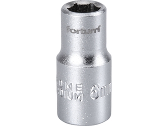 FORTUM hlavice nástrčná 1/4", 6mm, L 25mm