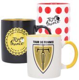 Set keramických hrnků Tour de France: Barevná loga (objem 350 ml)