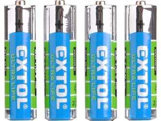 EXTOL ENERGY baterie zink-chloridové, 4ks, 1,5V AA (R6)