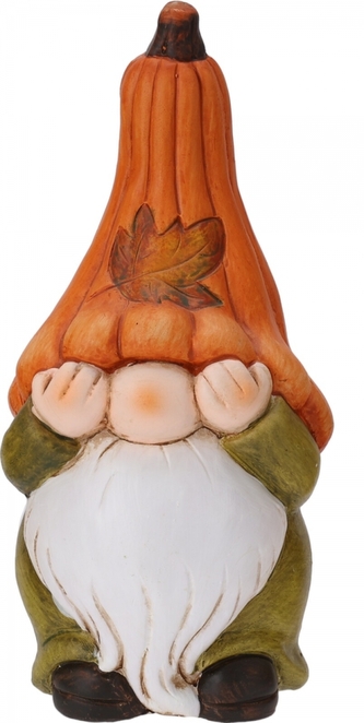Podzimní skřítek - klobouk z dýně 22x12x9 cm