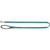 Vodítko PREMIUM s vyplněnou rukojetí, aqua - M-L: 1,00 m/20 mm