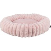 Kulatý pelech LONNI, sametový manšestr, růžová - ø 60 cm