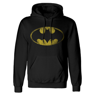 Pánská mikina DC Comics|Batman: Distressed Jumbo Logo (M) černá bavlna polyester