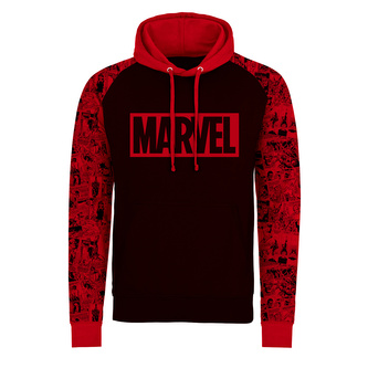 Pánská mikina Marvel: Logo And Pattern (S) červená bavlna Pánská mikina Marvel: Logo And Pattern (S) červená bavlna