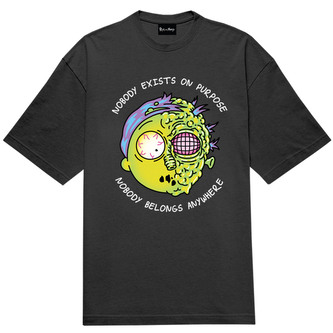 Pánské tričko Rick & Morty: Nikdo neexistuje záměrně.. (L) černá bavlna