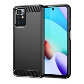 Pouzdro Carbon Xiaomi Redmi 10 5G (2022) (Černé)