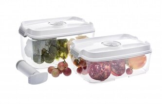 STATUS 3dílná sada středních vakuových dóz 157553, bílá