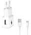 USB Fast Charger 2,1A + MICRO-USB Cable (Bílá)