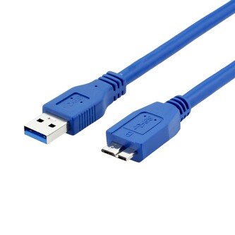 Datový kabel propojovací USB-A (USB 3.0 male) + USB Micro-B (male) - 1,5m (Modrý)