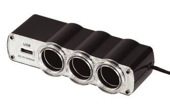 Rozbočovač 3x 12V + USB s prodloužením