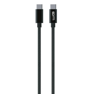 Datový kabel Type C-Type C/50cm/3A/nylon braided/černý
