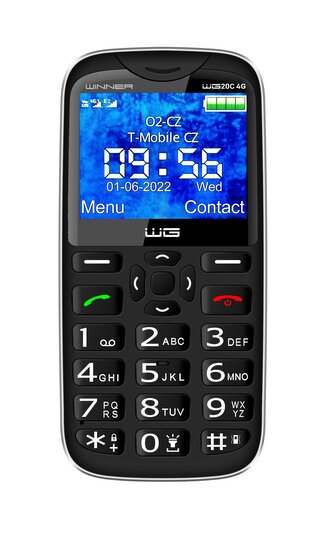 Telefon pro seniory WG20 C (Černý)