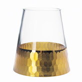 GOLDEN HONEY SKLENĚNÁ VÁZA / SVÍCEN H-12CM (COLOR BOX)