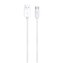Datový kabel Type C-USB-A/2m/3A/nylon braided/bílý