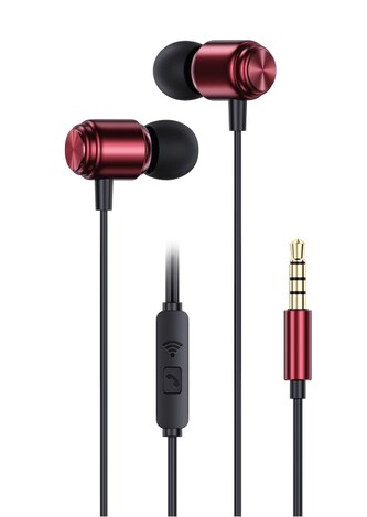 HF Stereo 3,5 mm jack WG sluchátka (Červené)