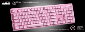 Herní klávesnice podsvícena (drátová) (Růžová) Herní klávesnice podsvícena (drátová) (Růžová)