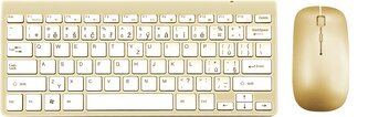 Bluetooth klávesnice s myší/zlatá