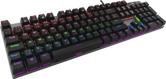Herní mechanická klávesnice - podsvícena - drátová (Černá) Herní mechanická klávesnice - podsvícena - drátová (Černá)