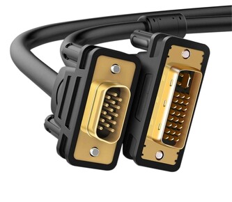 Video kabel propojovací/VGA (male D-Sub DE-15) to DVI-I Dual link(male) - 1,5m (Černý)