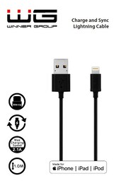 Walnut kabel - MFI Lightning (Černá)