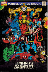 Plakát Marvel Retro: The Infinity Gauntlet (61 x 91,5 cm)