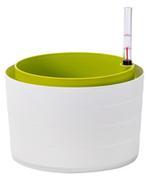 Květináč samozavlažovací Berberis - bílá + zelená 26 cm